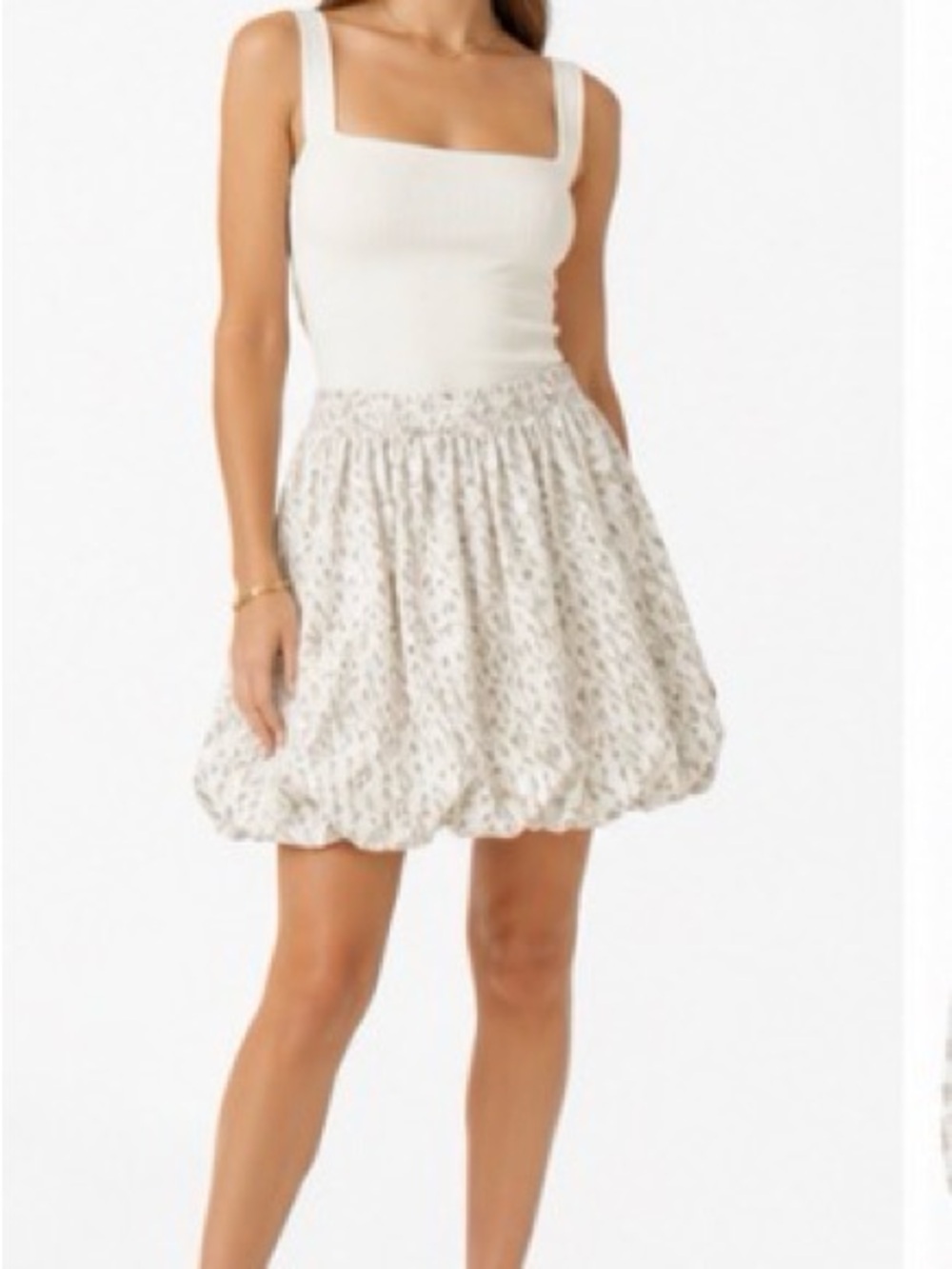 Grey State Marais Bubble Skirt Winter White Combo NWT Size 1 $145